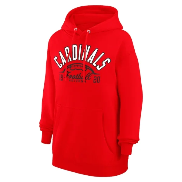 Arizona cardinals starter unisex half ball team fleece pullover hoodie cardinal Cardinal M