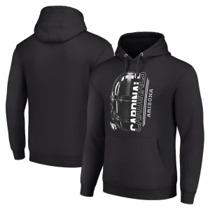 Arizona cardinals starter unisex half helmet logo pullover hoodie Black