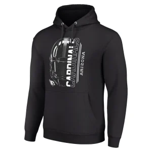 Arizona cardinals starter unisex half helmet logo pullover hoodie Black M