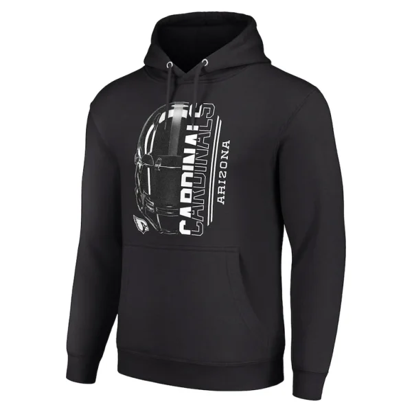 Arizona cardinals starter unisex half helmet logo pullover hoodie Black M