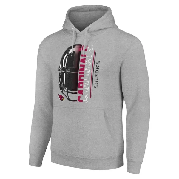 Arizona cardinals starter unisex half helmet logo pullover hoodie Heather gray M