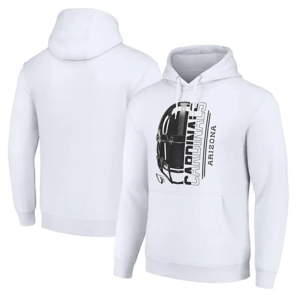 Arizona cardinals starter unisex half helmet logo pullover hoodie White
