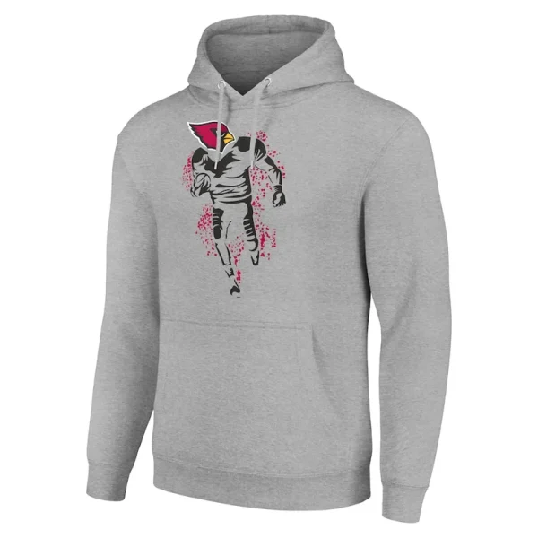 Arizona cardinals starter unisex logo graphic pullover hoodie Heather gray M