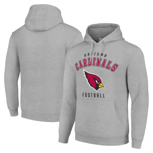 Arizona cardinals starter unisex logo pullover hoodie Heather gray