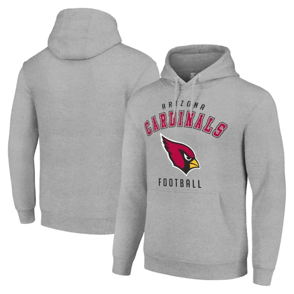 Arizona cardinals starter unisex logo pullover hoodie Heather gray