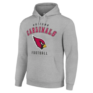 Arizona cardinals starter unisex logo pullover hoodie Heather gray M