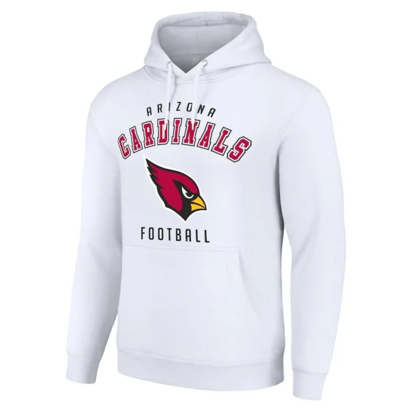 Arizona cardinals starter unisex logo pullover hoodie White M