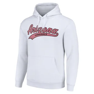 Arizona cardinals starter unisex tailsweep pullover hoodie White M