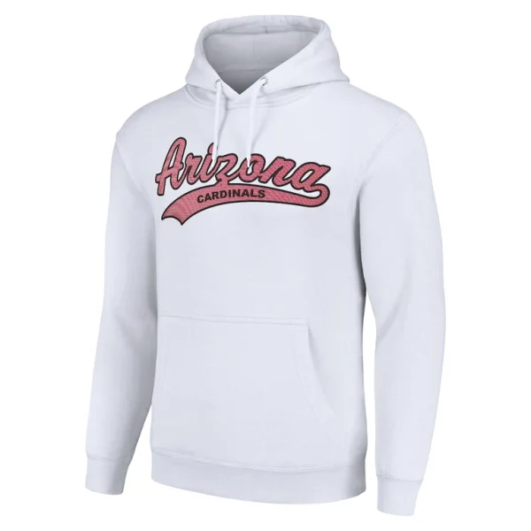 Arizona cardinals starter unisex tailsweep pullover hoodie White M