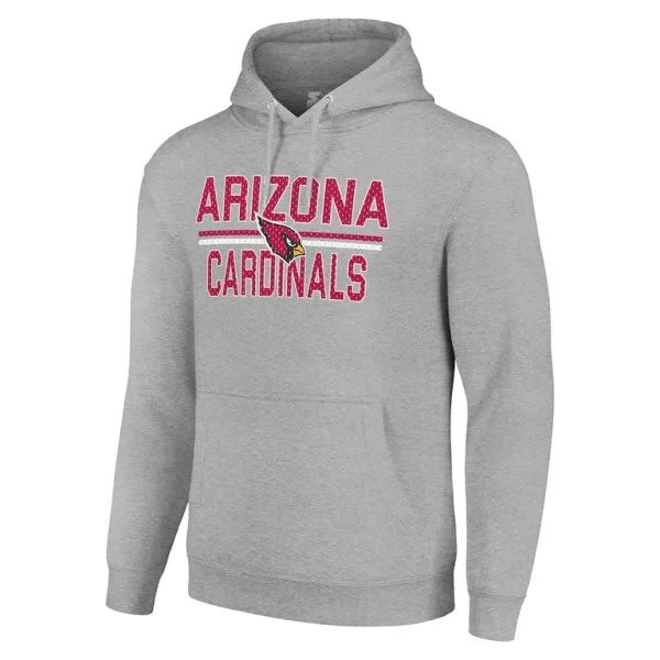 Arizona cardinals starter unisex team mesh print graphic tri blend pullover hoodie Heather gray M