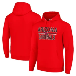 Arizona cardinals starter unisex team mesh print graphic tri blend pullover hoodie cardinal Cardinal