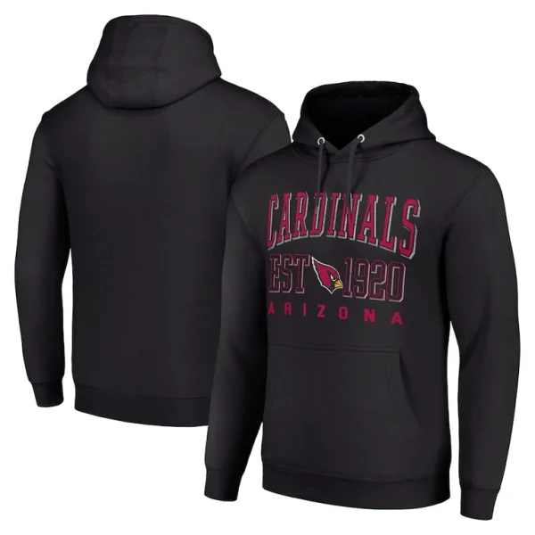 Arizona cardinals starter unisex throwback logo pullover hoodie Black