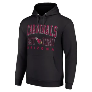 Arizona cardinals starter unisex throwback logo pullover hoodie Black M