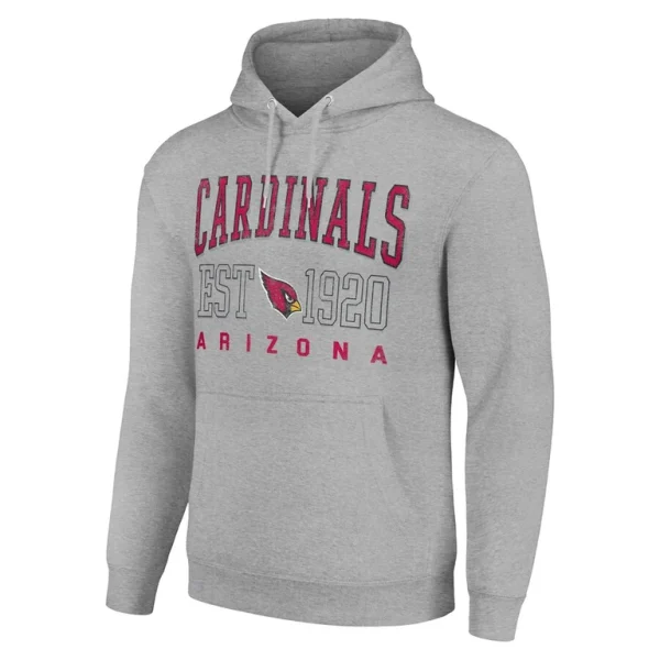 Arizona cardinals starter unisex throwback logo pullover hoodie Heather gray M