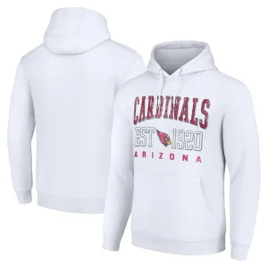 Arizona cardinals starter unisex throwback logo pullover hoodie White