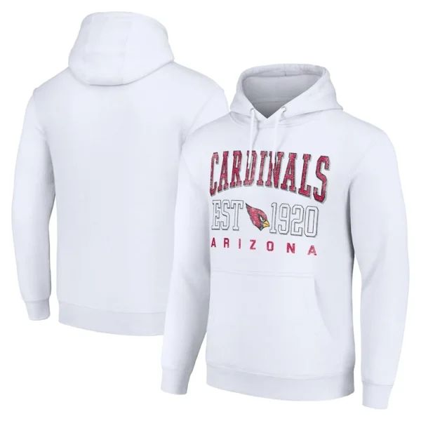 Arizona cardinals starter unisex throwback logo pullover hoodie White