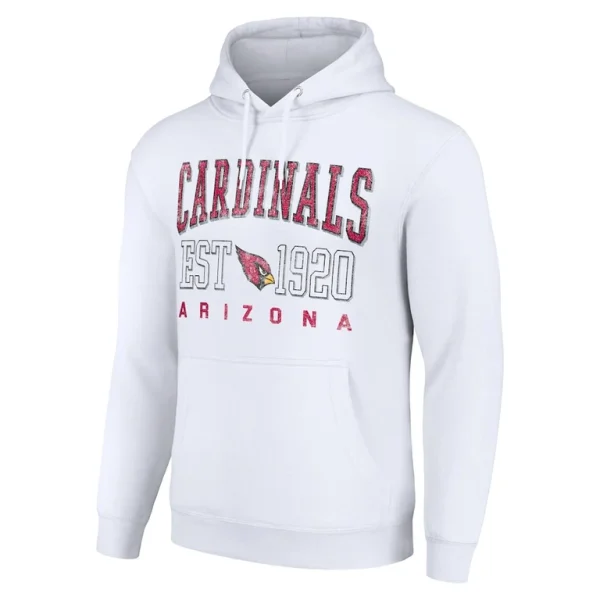 Arizona cardinals starter unisex throwback logo pullover hoodie White M