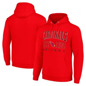 Arizona cardinals starter unisex throwback logo pullover hoodie cardinal Cardinal