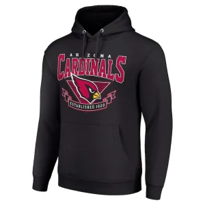 Arizona cardinals starter ‘80s inspired pullover hoodie Black M