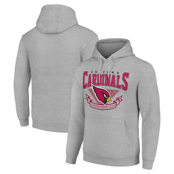 Arizona cardinals starter ‘80s inspired pullover hoodie Heather gray