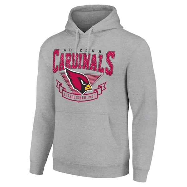 Arizona cardinals starter ‘80s inspired pullover hoodie Heather gray M