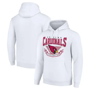 Arizona cardinals starter ‘80s inspired pullover hoodie White