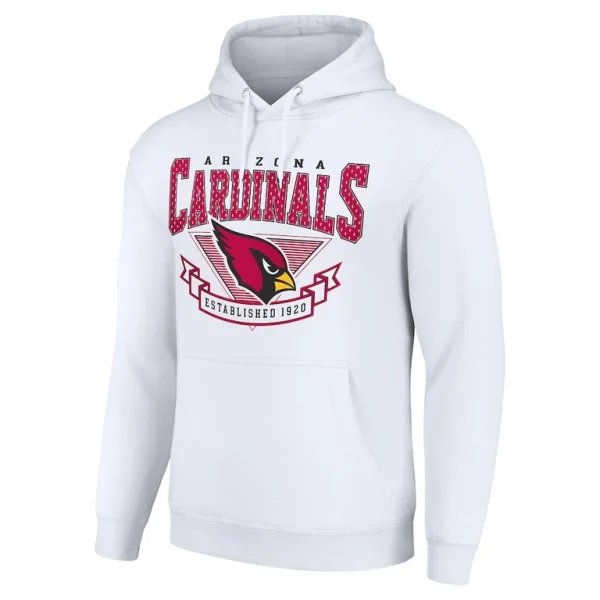 Arizona cardinals starter ‘80s inspired pullover hoodie White M