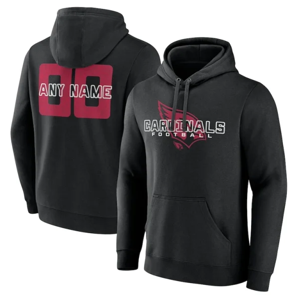 Arizona cardinals stellar personalized name number pullover hoodie Black