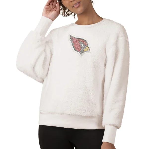 Arizona cardinals touch womens milestone tracker pullover sweatshirt White L
