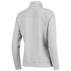 Arizona cardinals vineyard vines womens shep shirt quarter zip sweatshirt Heather gray L