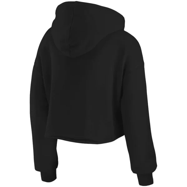 Arizona cardinals wear by erin andrews womens fleece cropped pullover hoodie Black M