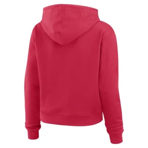 Arizona cardinals wear by erin andrews womens plus size waffle hoodie pullover top cardinal Cardinal Plus 3X