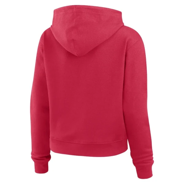 Arizona cardinals wear by erin andrews womens plus size waffle hoodie pullover top cardinal Cardinal Plus 3X