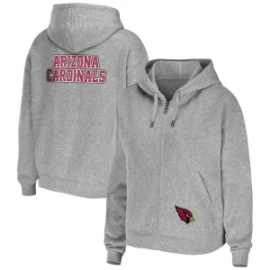 Arizona cardinals wear by erin andrews womens team full zip hoodie Heathered gray