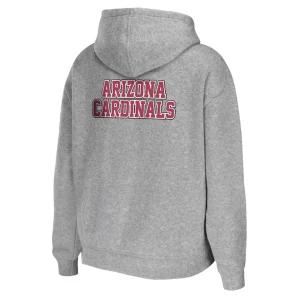 Arizona cardinals wear by erin andrews womens team full zip hoodie Heathered gray M