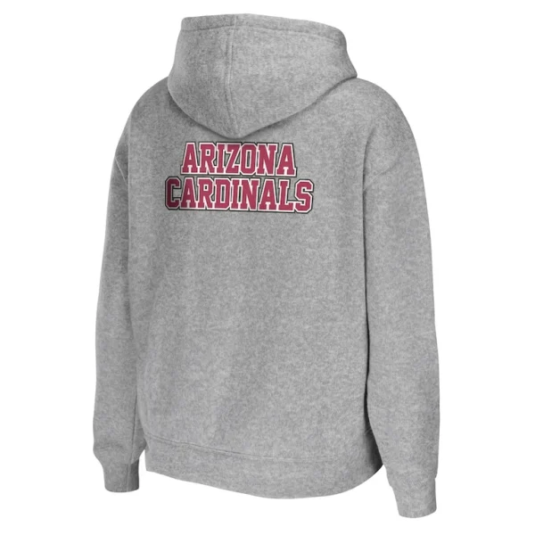 Arizona cardinals wear by erin andrews womens team full zip hoodie Heathered gray M