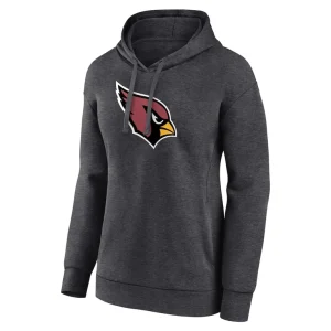 Arizona cardinals womens primary logo pullover hoodie Charcoal M