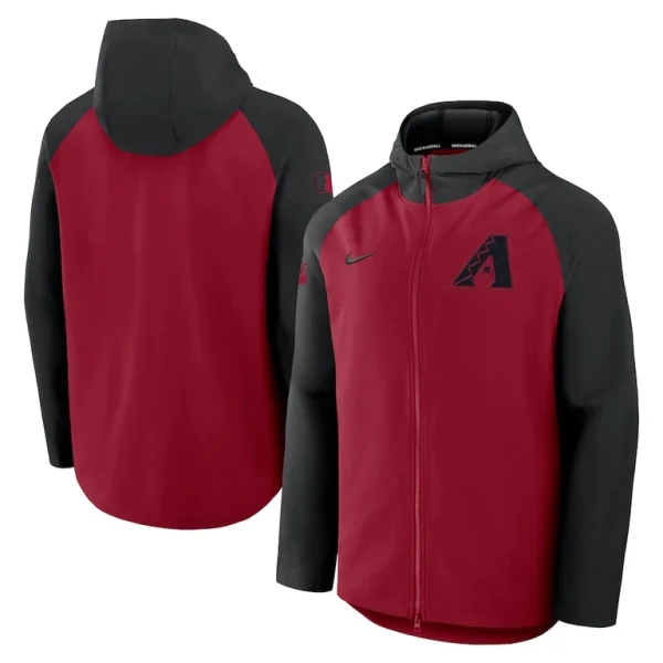 Arizona diamondbacks nike authentic collection raglan performance full zip jacket Redblack