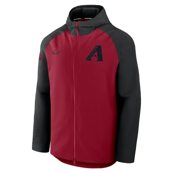 Arizona diamondbacks nike authentic collection raglan performance full zip jacket Redblack M