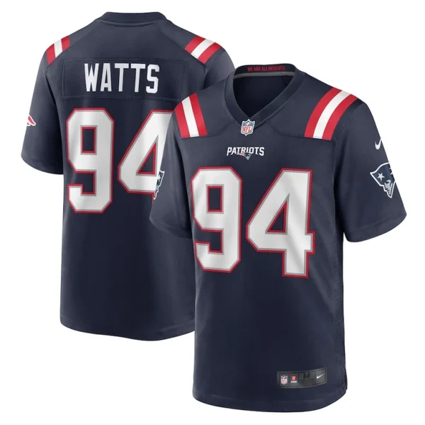 Armon watts new england patriots nike game jersey Navy