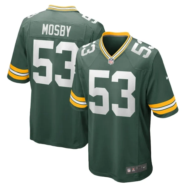 Arron mosby green bay packers nike team game jersey Green