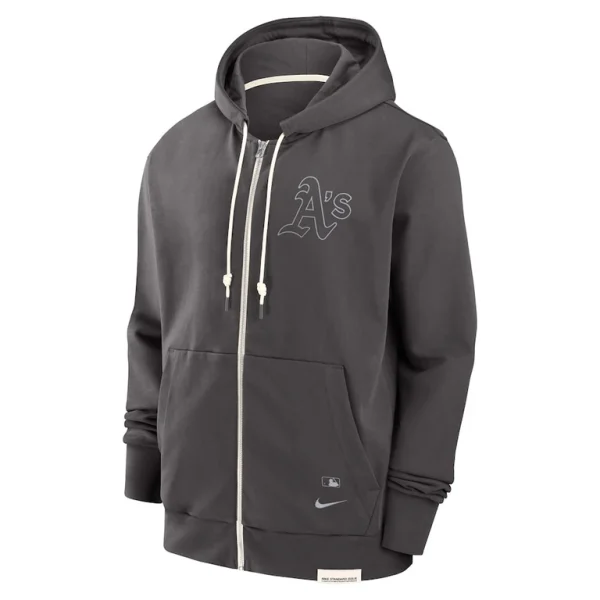 Athletics nike authentic collection travel player performance full zip hoodie Charcoal M