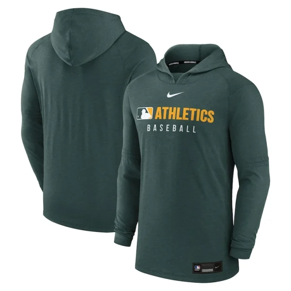 Athletics nike authentic collection tri blend performance pullover hoodie Heather green