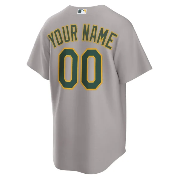 Athletics nike away custom replica 2.0 jersey Gray L