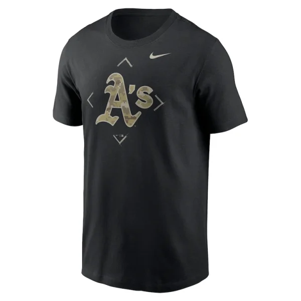 Athletics nike camo logo t shirt Black M