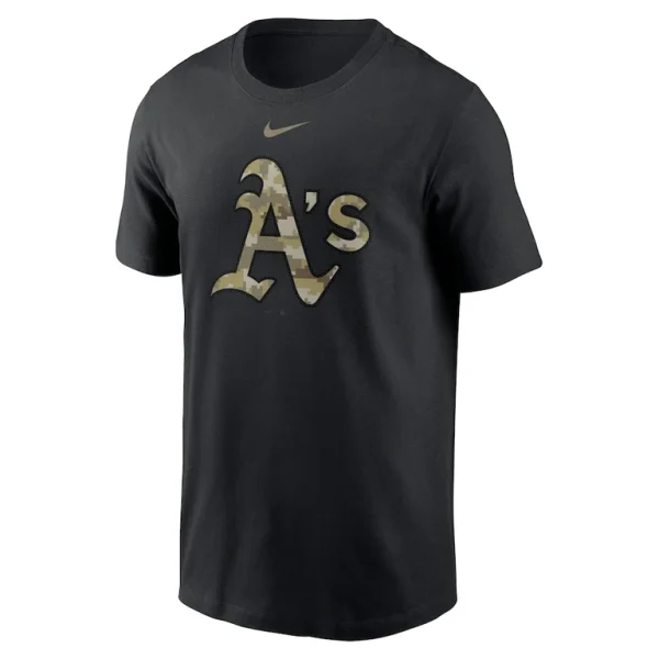 Athletics nike camo logo team t shirt Black M