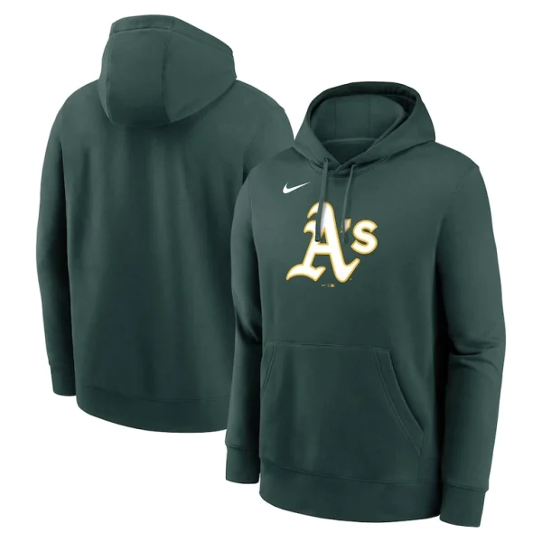 Athletics nike logo club fleece pullover hoodie Green