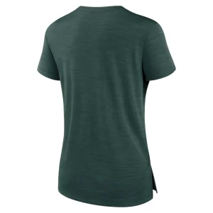 Athletics nike womens pure pride boxy performance notch neck t shirt Green M
