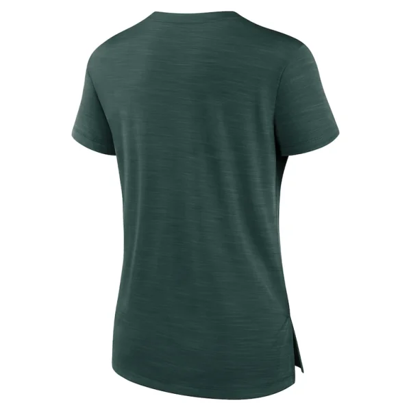 Athletics nike womens pure pride boxy performance notch neck t shirt Green M