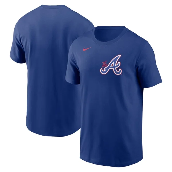 Atlanta braves nike city connect wordmark t shirt Royal